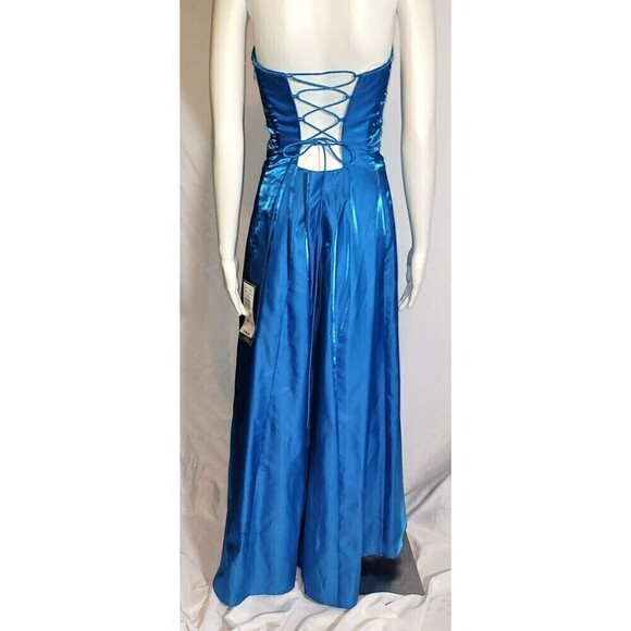 NWT - Morgan & Co. "Formal-Prom-Ball Dress" Classic Ocean Blue - Size 13/14 - Picture 4 of 12